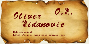 Oliver Midanović vizit kartica